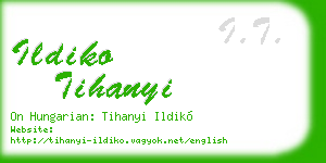 ildiko tihanyi business card