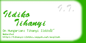 ildiko tihanyi business card